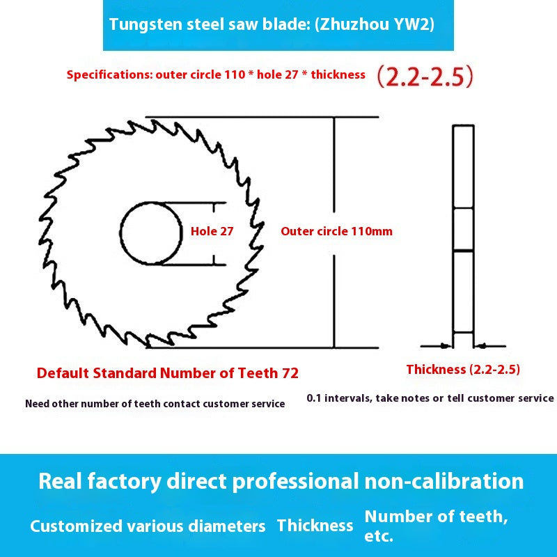 1143-Tungsten steel saw blade milling cutter ebony circular saw blade integral tungsten carbide saw blade outer diameter 20/30/40/60/80/100 Shandong Denso Pricision Tools Co.,Ltd.
